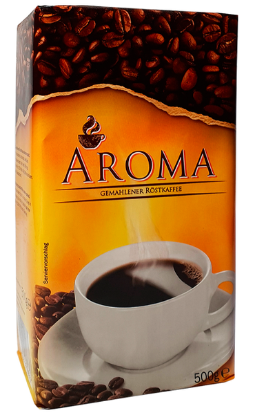 Ящик кофе молотый Aroma 500 гр. (в ящике 12 шт) 0200327 фото