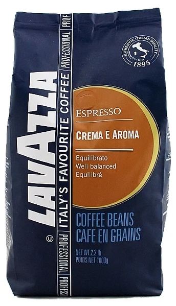 Ящик кофе в зернах Lavazza Crema e Aroma Espresso, 1 кг (в ящике 6 шт) 0200219 фото