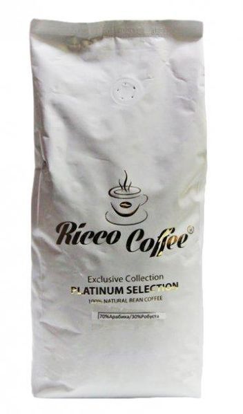 Ящик кофе в зернах Ricco Coffee Platinum Selection, 1кг (в ящике 10 шт) 02-0361 фото