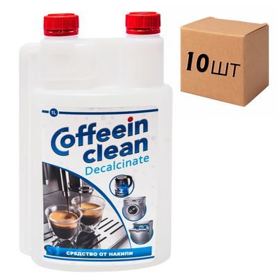Ящик універсального засобу Coffeein clean DECALCINATE для очищення від накипу 1 л. (у ящику 10шт) 10092 фото