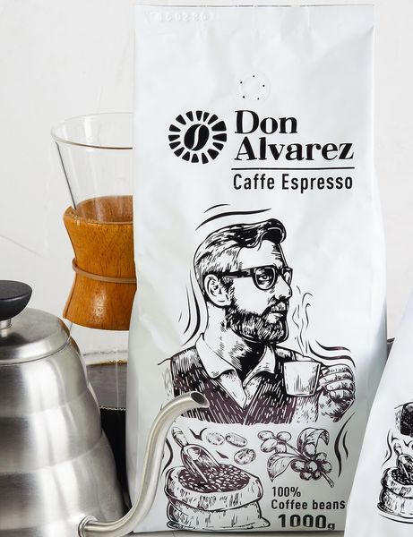 Кофе зерновой Don Alvarez Caffe Espresso 100% Арабика 1 кг 7100017 фото