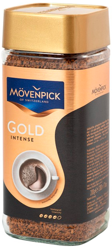 Ящик растворимого кофе Movenpick Gold Intense 200 гр. (в ящике 6 шт) 0200126 фото