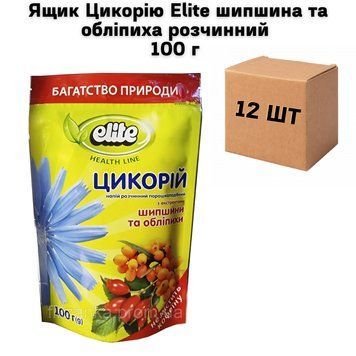 Ящик Цикорію Elite шипшина та обліпиха розчинний 100 г (в ящику 12 шт) 02-0622 фото