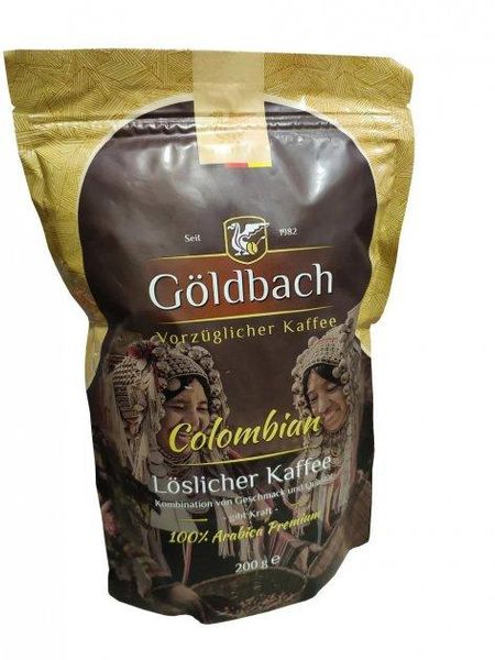 Ящик растворимого кофе Goldbach Colombian 200 гр. (в ящике 12 шт) 0200344 фото