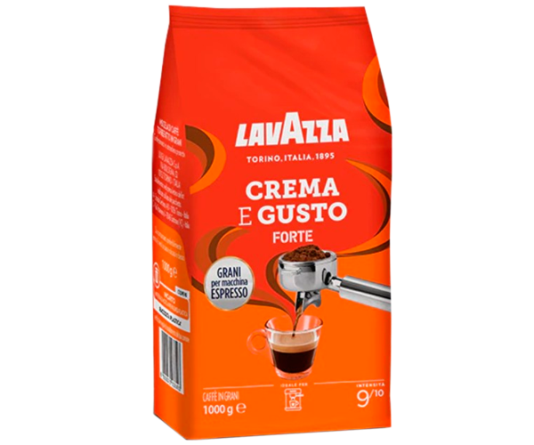 Ящик кави в зернах Lavazza Crema e Gusto Forte, 1 кг (у ящику 6 шт) 0200220 фото