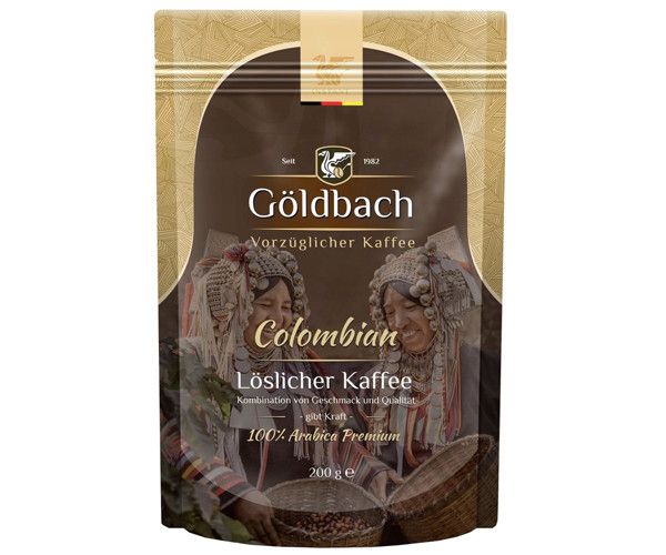 Ящик растворимого кофе Goldbach Colombian 200 гр. (в ящике 12 шт) 0200344 фото