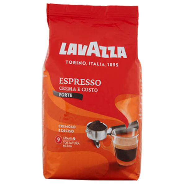 Ящик кави в зернах Lavazza Crema e Gusto Forte, 1 кг (у ящику 6 шт) 0200220 фото