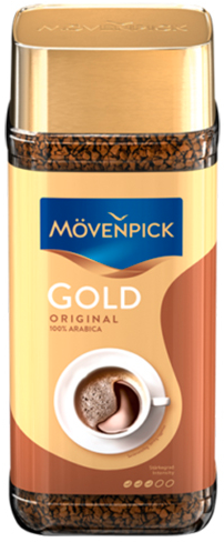 Ящик растворимого кофе Movenpick Gold Original 200 гр. (в ящике 6 шт) 0200127 фото