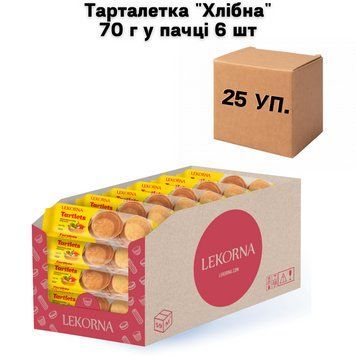 Тарталетка "Хлібна" 70 г у пачці 6 шт (у ящику 25 пачок) 59-0008 фото