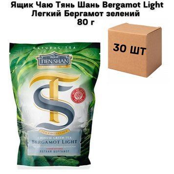 Ящик Чая Тянь Шань Bergamot Light Легкий Бергамот зеленый 80 г ( в ящике 30 шт) 02-0786 фото