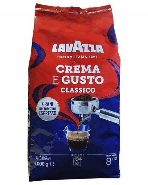 Ящик кави в зернах Lavazza Crema e Gusto Classico, 1 кг (у ящику 4 шт) 0200222 фото