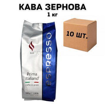 Ящик кофе в зернах Prima Italiano Bar 1 кг ( в ящике 10 шт) 61-0006 фото