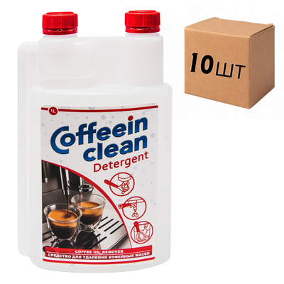 Ящик професійного засобу Coffeein clean DETERGENT для видалення кавових масел 1 л. (у ящику 10шт) 10096 фото