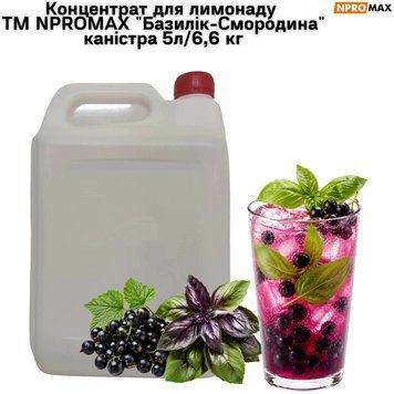 Концентрат для лимонада ТМ NPROMAX "Базилик-Смородина" канистра 5л/6,6 кг 89-0185 фото