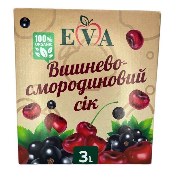 Ящик сока вишнево-смородинового осветленного Bag-in-box 3 л ( в ящике 6 шт) 01-0116 фото