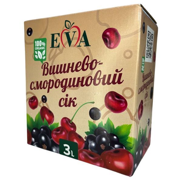 Ящик сока вишнево-смородинового осветленного Bag-in-box 3 л ( в ящике 6 шт) 01-0116 фото