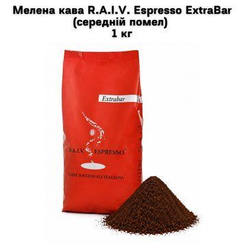 Мелена кава R.A.I.V. Espresso ExtraBar (середній помел) 1 кг 63-0161-2 фото