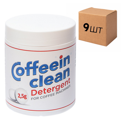 Ящик професійного засобу Coffeein clean DETERGENT для видалення кавових олій 500гр. (у ящику 9шт) 10098 фото