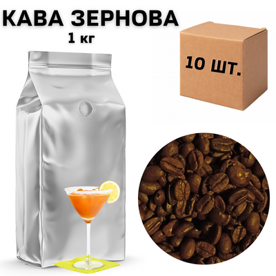Ароматизована Кава в Зернах "Амаретто" &nbsp;&mdash;&nbsp; це відмінна пропозиція для любителів насиченої кави з унікальним ароматом. Кожна упаковка містить 1 кг високоякісної кави, а в ящику 10 упаковок, що дозволяє н 0400063 фото
