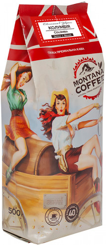 Ящик кави в зернах Montana Coffee "Колумбія" 0,5 кг (у ящику 6шт). 1900003 фото