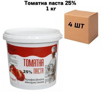 Томатная паста 25% 1 кг ( в ящике 4 шт) 08-0015 фото