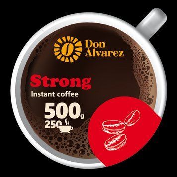 Кава розчинна сублімована Don Alvarez Strong Колумбія економ пакет 500 г 7100029 фото