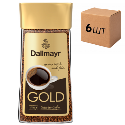Ящик розчинної кави Dallmayr Gold 200гр у скляній банці (у ящику 6 шт) 0200084 фото
