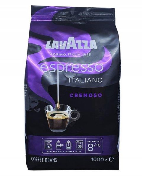 Ящик кави в зернох Lavazza Escpresso Italiano Cremoso, 1 кг (в ящику 6 шт) 0200226 фото