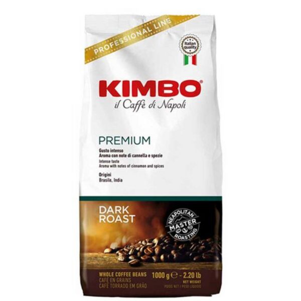 Ящик Кави у зернах Kimbo Premium 1 кг (у ящику 6 шт) 0200050 фото