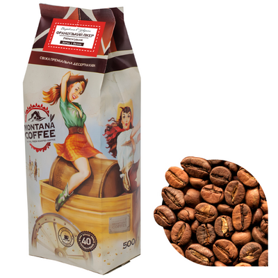 Кава в зернах Montana Coffee "Французький лікер" 100% арабіка 0,5 кг 1900027 фото