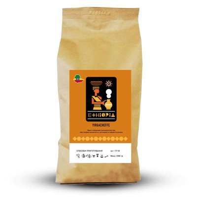 Кофе в зернах Royal-Life Арабика Эфиопия Йоргачеф (Иргачиф), 1 кг 0400031-2 фото