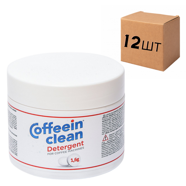 Ящик профессионального средства Coffeein clean DETERGENT для удаления кофейных масел 170гр. (в ящике 12 шт) 10100 фото