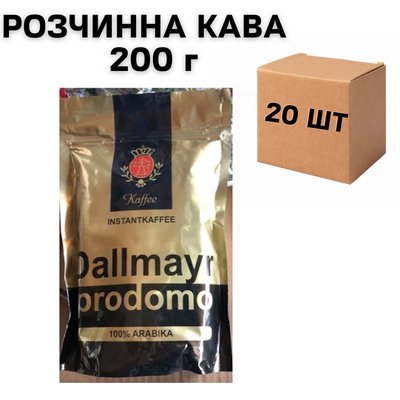 Ящик меленої кави Dallmayr Prodomo ЕКО 200 гр (в ящику 20 шт) 0200394 фото