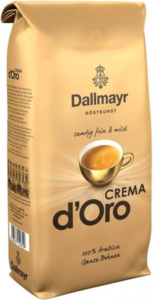 Ящик кави в зернах Dallmayr d'Oro Crema 1 кг (у ящику 8шт) 0200087 фото