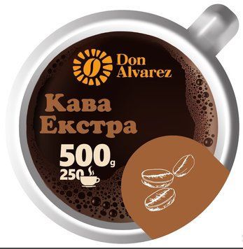 Кава Don Alvarez "Екстра" розчинна сублімована 500 г 7100056 фото
