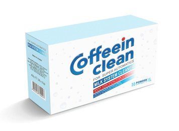 Ящик засобу Coffeein clean MILK system cleaner (порошок) для очищення молочної системи (упаковка 15г х 30шт) 450г (у ящику 10шт) 38-0014 фото