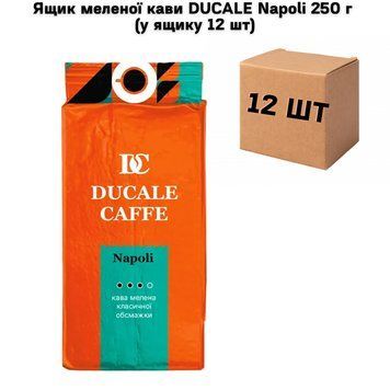 Ящик молотого кофе DUCALE Napoli 250 г ( в ящике 12 шт) 72-0130 фото