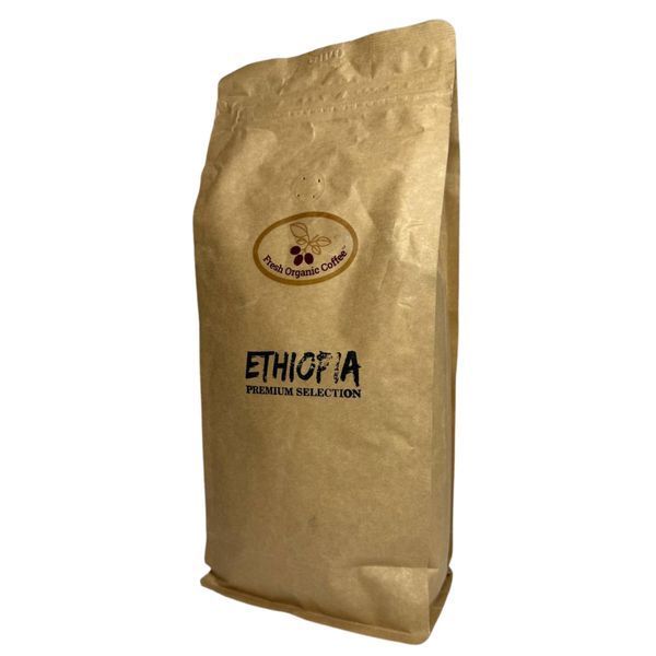 Кава у зернах Fresh Organic Coffee Ethiopia Premium Selection 1 кг 63-0031 фото