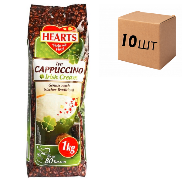 Ящик капучино HEARTS Irish Cream 1кг (в ящике 10шт) 0200053 фото