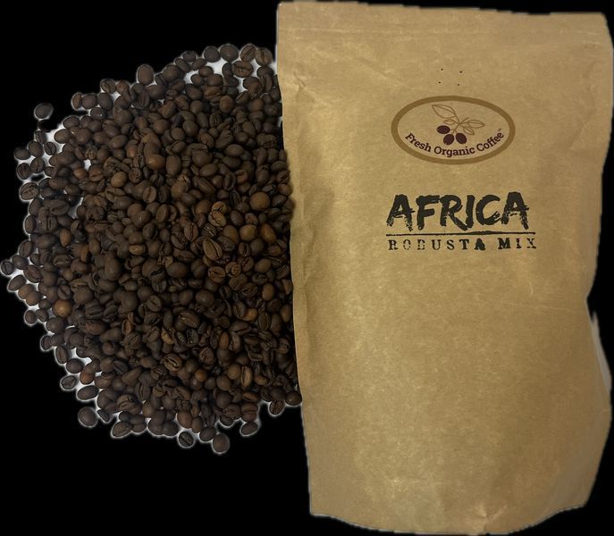 Кофе в зернах Fresh Organic Coffee Робуста Африка робуста Мікс 1 кг 63-0016 фото