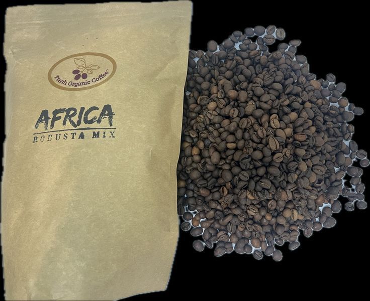 Кофе в зернах Fresh Organic Coffee Робуста Африка робуста Мікс 1 кг 63-0016 фото