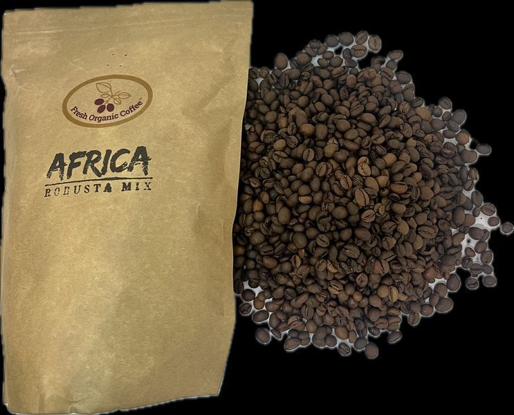 Кофе в зернах Fresh Organic Coffee Робуста Африка робуста Мікс 1 кг 63-0016 фото
