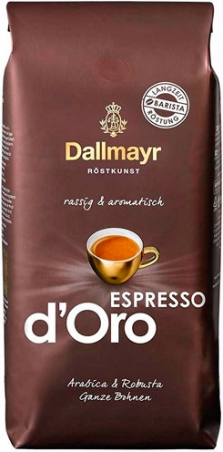 Ящик кофе в зернах Dallmayer d'Oro Espresso 1 кг (в ящике 8шт) 0200088 фото