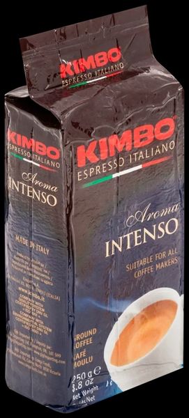 Ящик кофе молотый Kimbo Aroma Intenso, 250 гр. (в ящике 20 шт) 0200354 фото