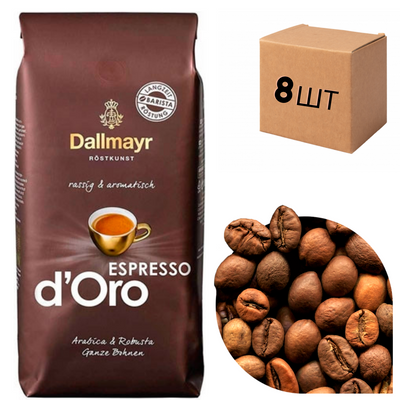 Ящик кави в зернах Dallmayr d'Oro Espresso 1 кг (у ящику 8шт) 0200088 фото