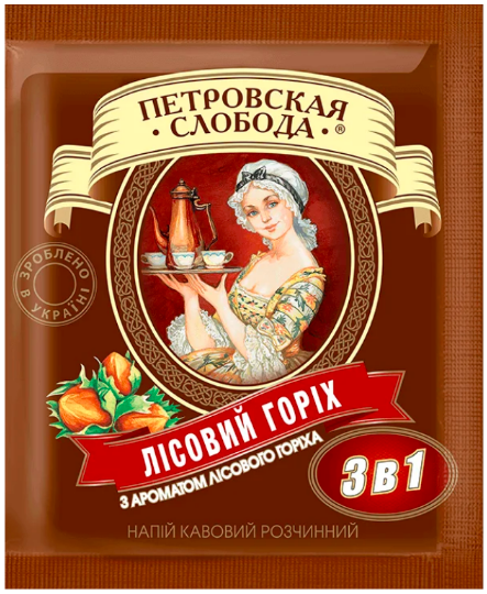 Ящик растворимого кофе 3в1 Петровская Слобода со вкусом Лесного Ореха 25 шт (в ящике 20 шт. упаковок) 0200136 фото