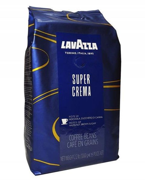 Ящик кави в зернох Lavazza Super Crema, 1 кг (в ящику 6 шт) 0200230 фото