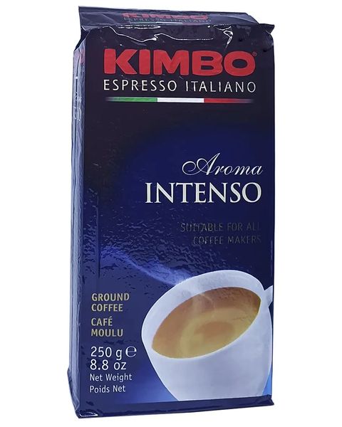 Ящик кофе молотый Kimbo Aroma Intenso, 250 гр. (в ящике 20 шт) 0200354 фото