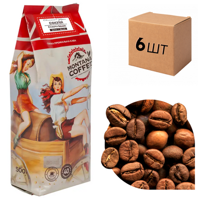 Ящик кави в зернах Montana Coffee ЕФІОПІЯ СІДАМО 0,5 кг (у ящику 6шт) 1900008 фото