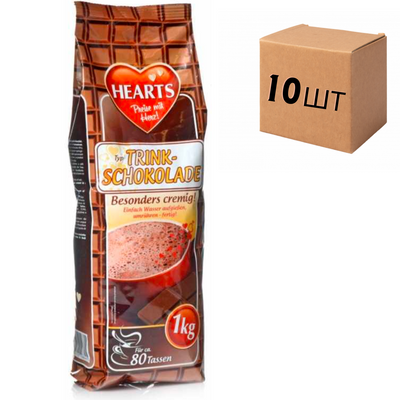 Ящик капучино HEARTS TRINK Schokolade 1кг (у ящику 10шт) 0200055 фото